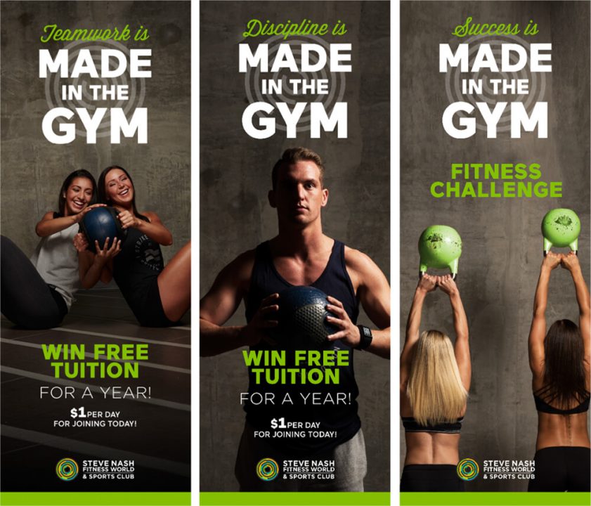 Made in the Gym - Vertical Banner Displays
