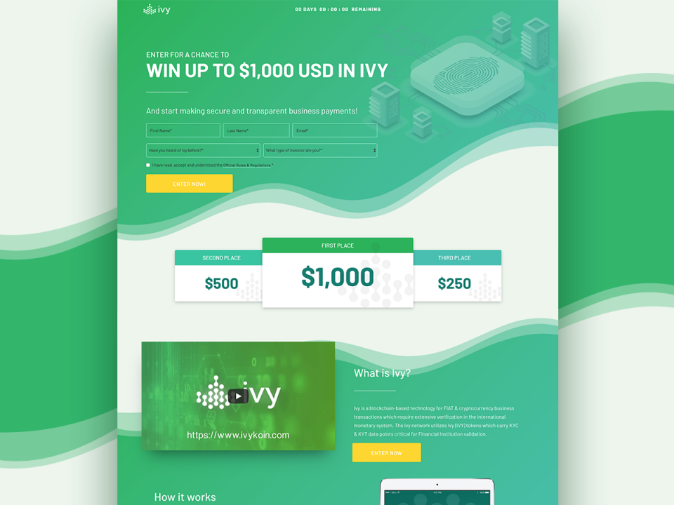 Ivy Landing Page Design