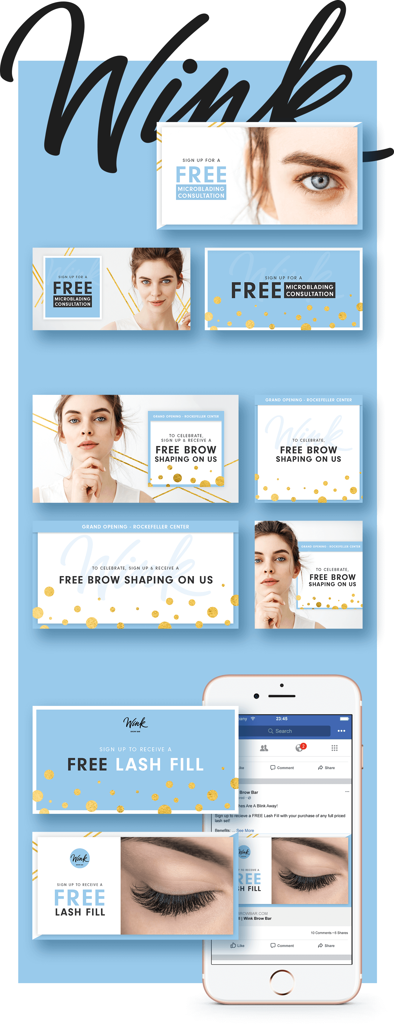 Wink Brow Bar - Digital Ads